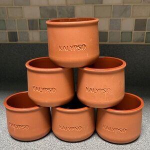 Kalypso Terracotta Yogurt Cups / Planters Set of 6